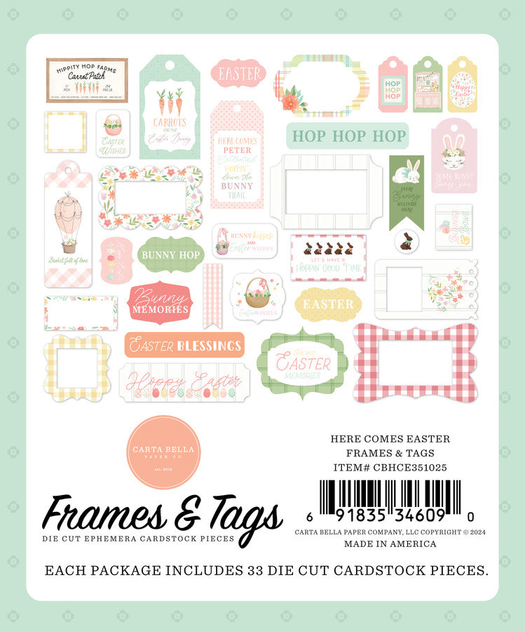 Carta Bella - Here Comes Easter - Frames & Tags *LAST CHANCE*