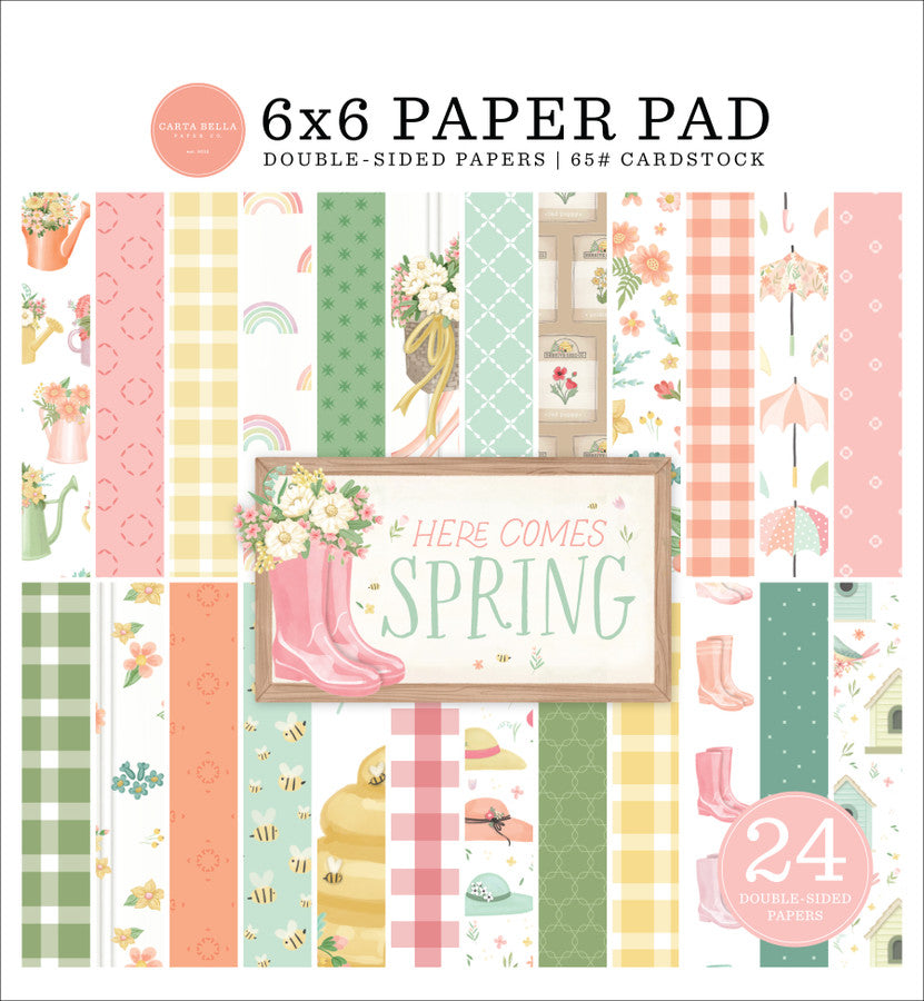 Carta Bella - Here Comes Spring - 6x6 Paper Pad *LAST CHANCE*