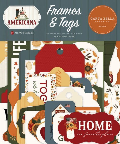 Carta Bella Paper Co. - Americana Collection - Frames And Tags - LAST CHANCE!