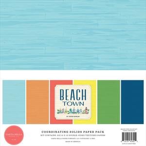 Carta Bella Paper Co. - Beach Town Collection - 12x12 Cardstock - Solids - LAST CHANCE!