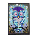 Craspire DIY Notebook Diamond Painting Kits, Including A5 Notebook, Resin Rhinestones, Diamond Sticky Pen, Tray Plate and Glue Clay, Owl Pattern, 207x142x8mm, 56 pages/book, 2Set/Pack