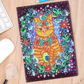 Craspire DIY Animal Theme Notebook Diamond Painting Kits, Including A5 Notebook, Resin Rhinestones, Diamond Sticky Pen, Tray Plate and Glue Clay, Cat Pattern, 210x150mm, 50 pages/book, 2Set/Pack