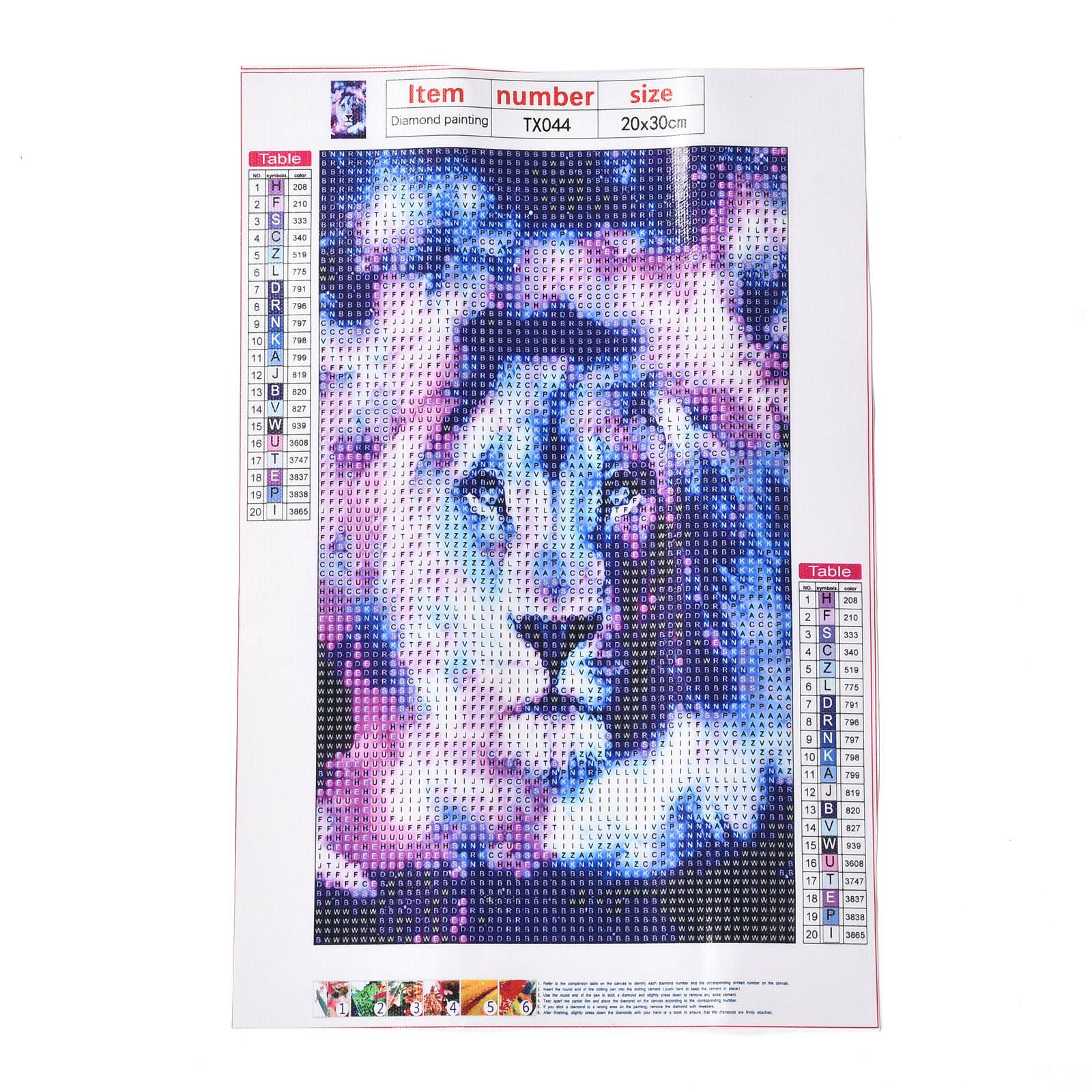 Craspire 5D DIY Diamond Painting Animals Canvas Kits, with Resin Rhinestones, Diamond Sticky Pen, Tray Plate and Glue Clay, 30x20x0.02cm, 4Set/Pack