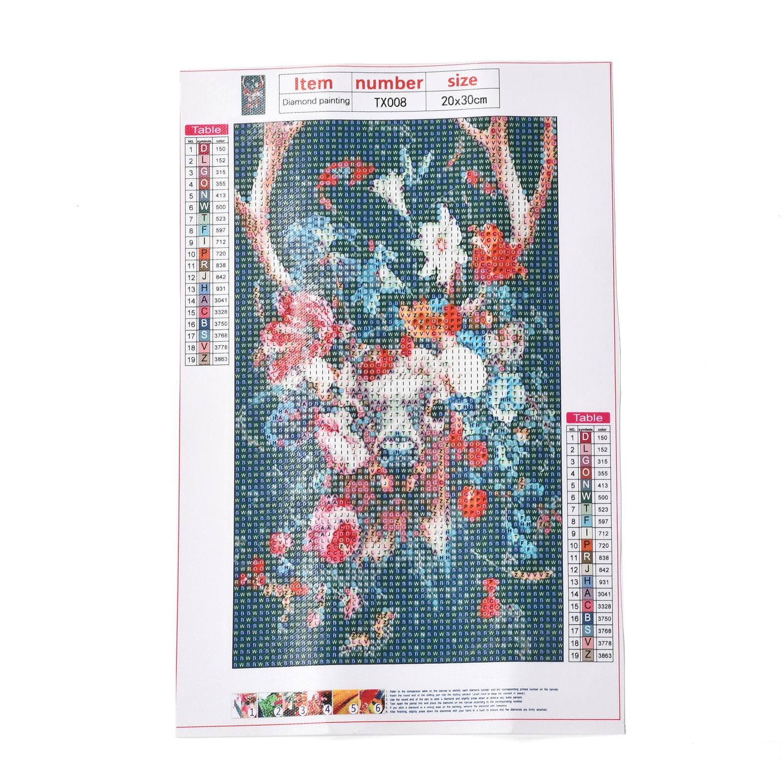 Craspire 5D DIY Diamond Painting Animals Canvas Kits, with Resin Rhinestones, Diamond Sticky Pen, Tray Plate and Glue Clay, Deer Pattern, 30x20x0.02cm, 4Set/Pack