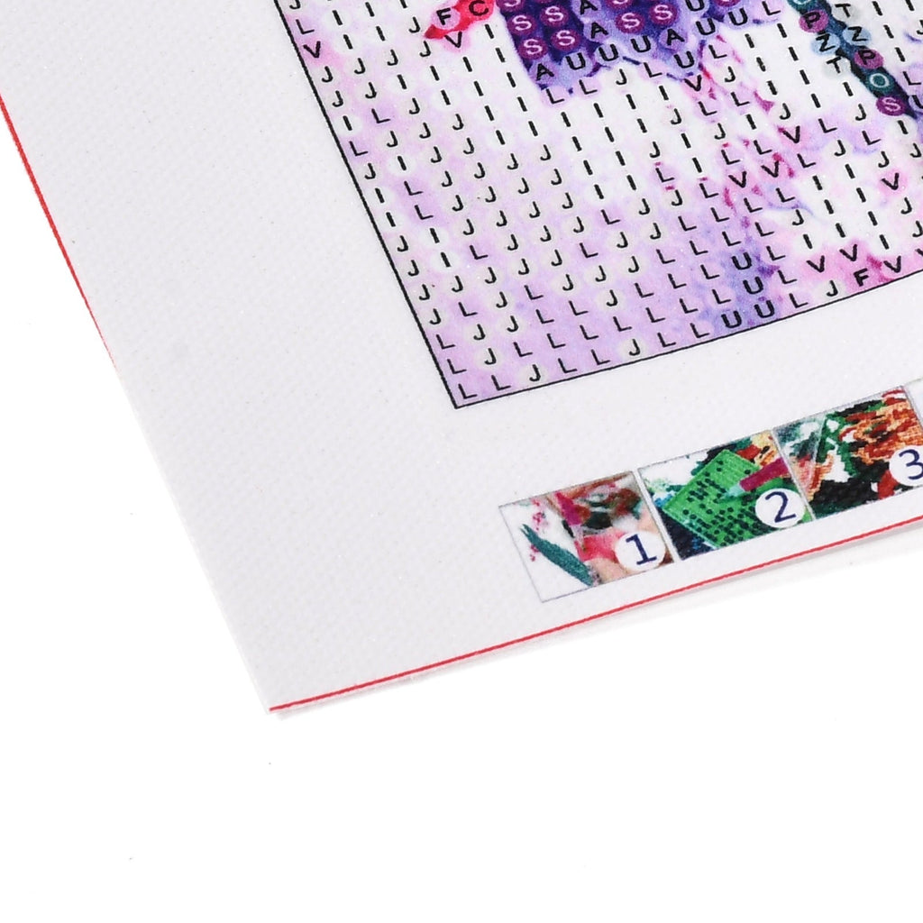 Craspire 5D DIY Diamond Painting Animals Canvas Kits, with Resin Rhinestones, Diamond Sticky Pen, Tray Plate and Glue Clay, Tiger Pattern, 30x20x0.02cm, 4Set/Pack