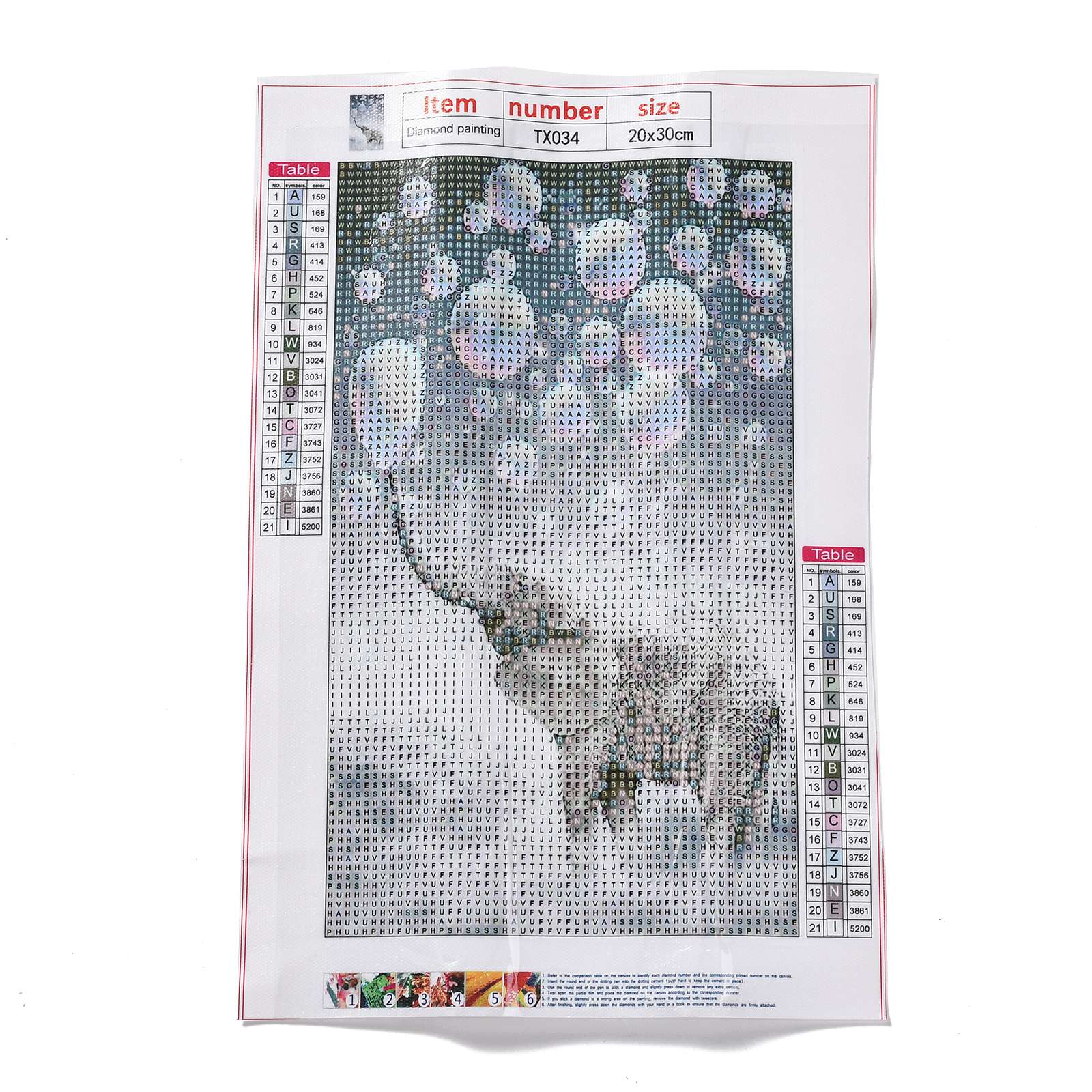 Craspire 5D DIY Diamond Painting Animals Canvas Kits, with Resin Rhinestones, Diamond Sticky Pen, Tray Plate and Glue Clay, Elephant Pattern, 30x20x0.02cm, 4Set/Pack