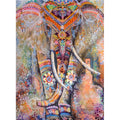 Craspire 5D DIY Diamond Painting Animals Canvas Kits, with Resin Rhinestones, Diamond Sticky Pen, Tray Plate and Glue Clay, Elephant Pattern, 30x20x0.02cm, 4Set/Pack