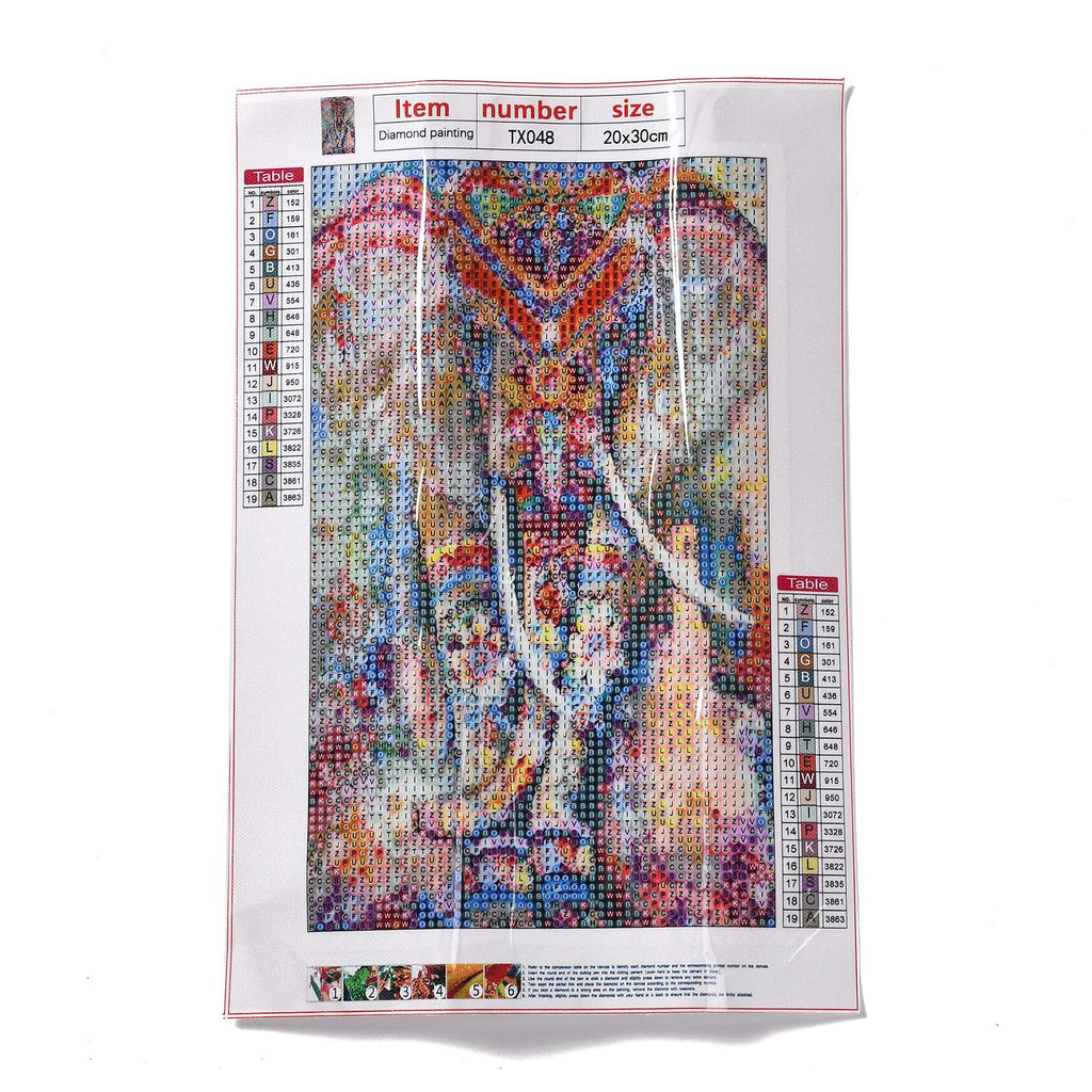 Craspire 5D DIY Diamond Painting Animals Canvas Kits, with Resin Rhinestones, Diamond Sticky Pen, Tray Plate and Glue Clay, Elephant Pattern, 30x20x0.02cm, 4Set/Pack
