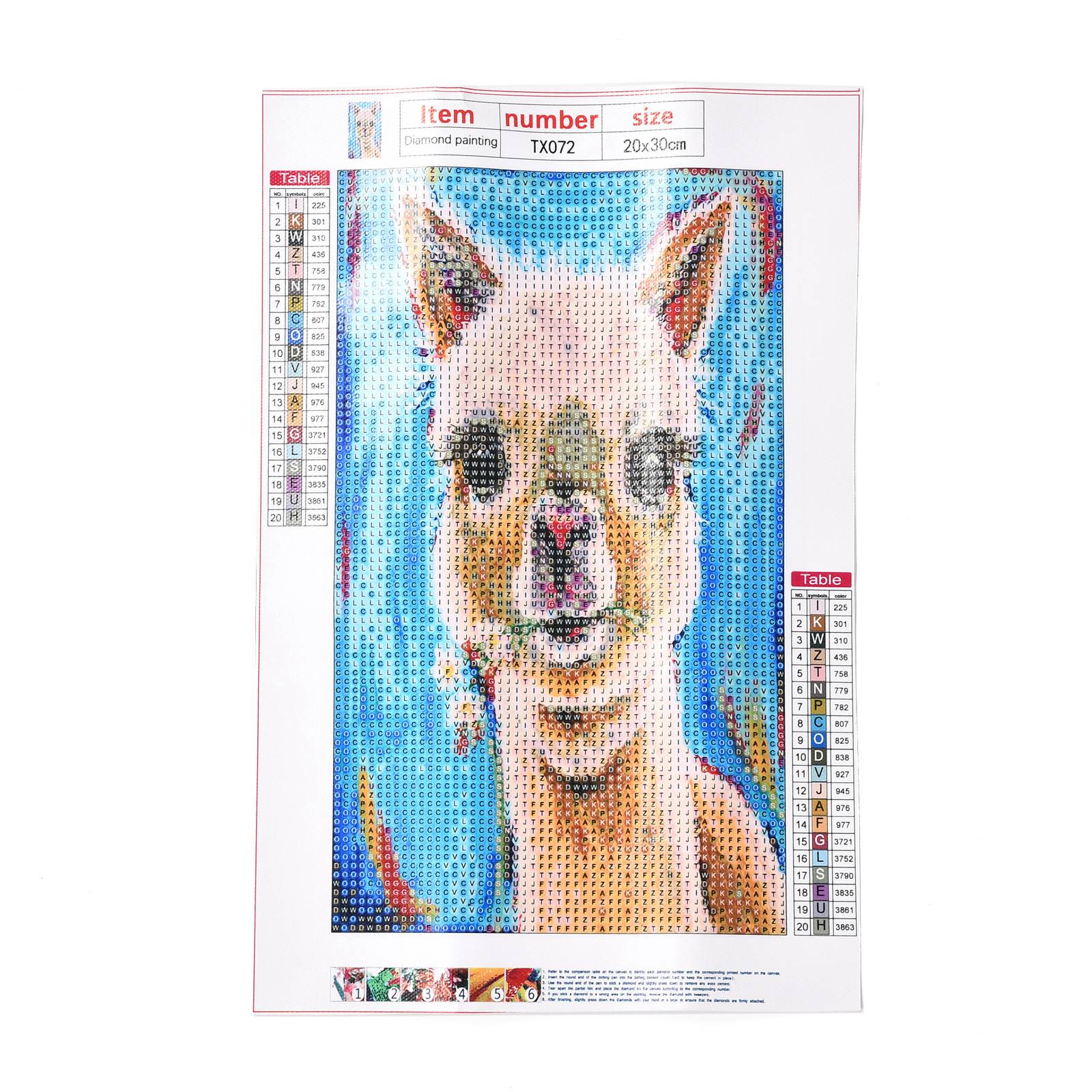 Craspire 5D DIY Diamond Painting Animals Canvas Kits, with Resin Rhinestones, Diamond Sticky Pen, Tray Plate and Glue Clay, Alpaca Pattern, 30x19.5x0.02cm, 4Set/Pack
