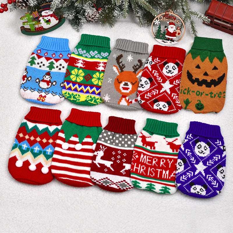 Bear Warm Knitted Pet Dogs Cats Sweater Winter Clothes