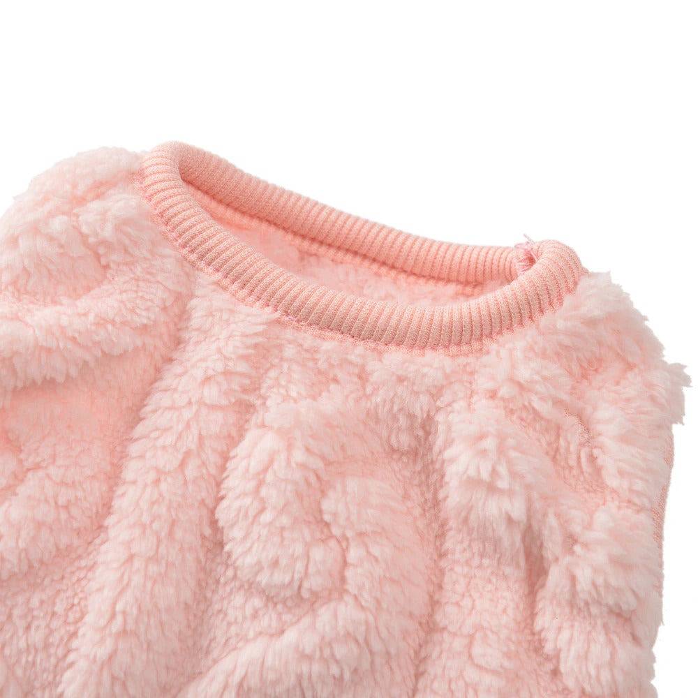 Pink Soft Cozy Autumn Winter Warm Fleece Dog Cat Sweaters