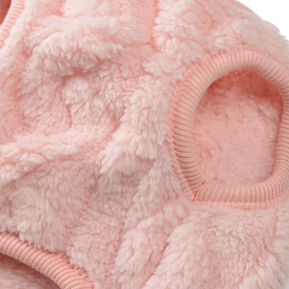 Pink Soft Cozy Autumn Winter Warm Fleece Dog Cat Sweaters