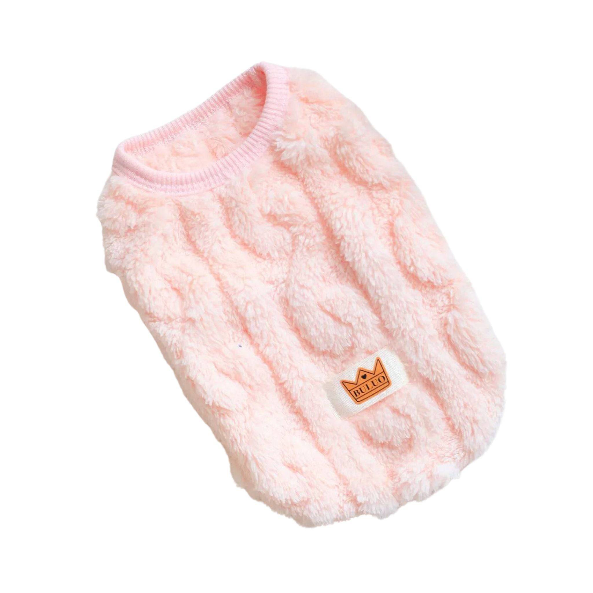 Pink Soft Cozy Autumn Winter Warm Fleece Dog Cat Sweaters