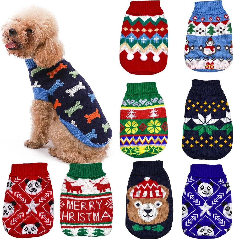 Pumpkin Warm Knitted Pet Dogs Cats Sweater Winter Clothes