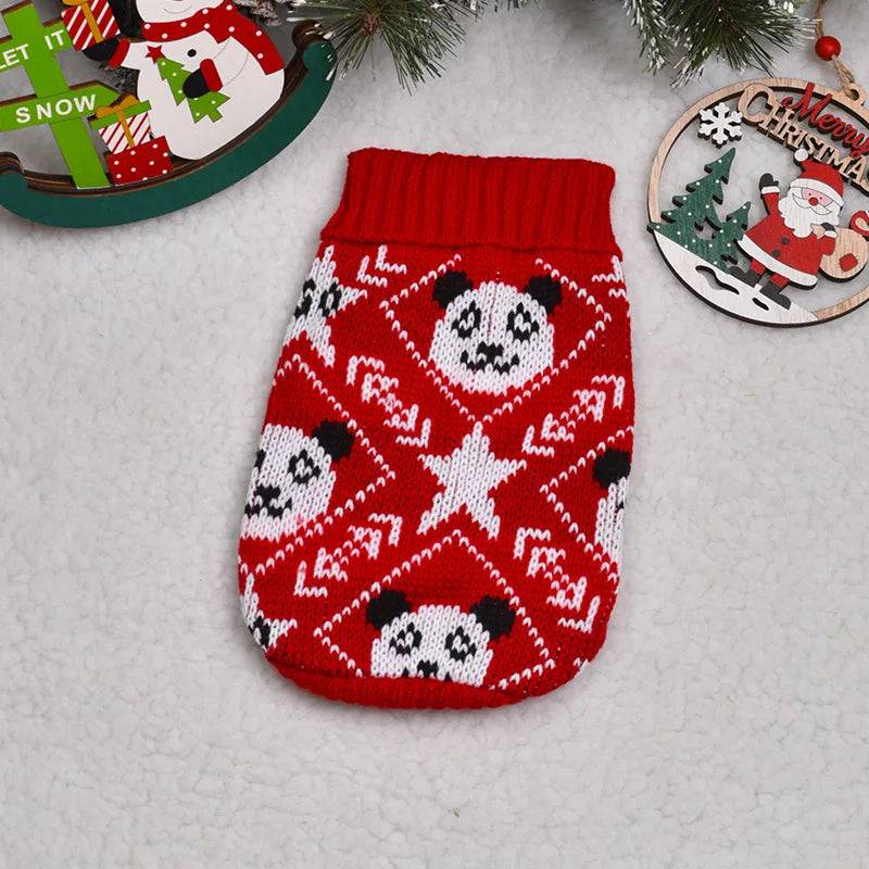 Red Panda Warm Knitted Pet Dogs Cats Sweater Winter Clothes